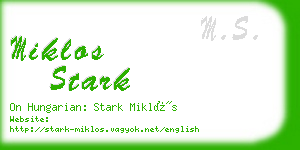 miklos stark business card